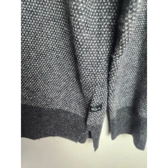 Rails Rune Crew neck sweater Mens L Charcoal Ice wool blend Careerwear classic - Picture 3 of 9